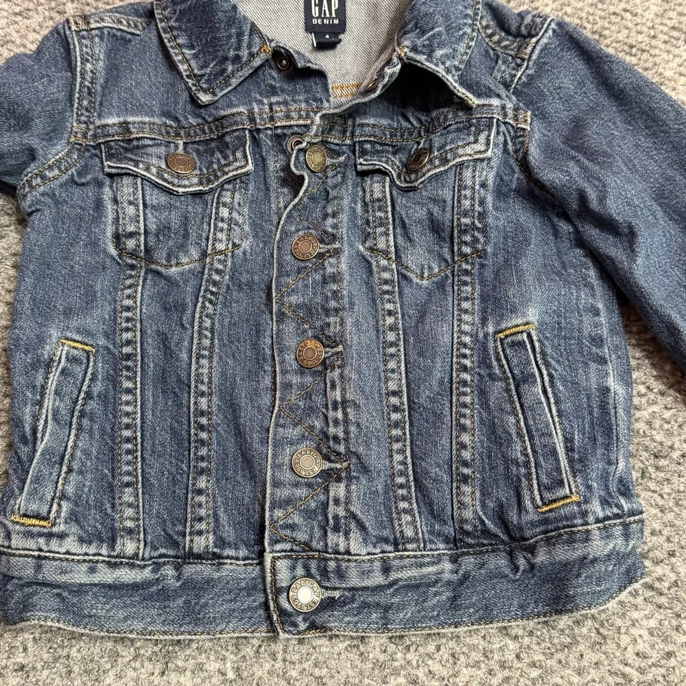 Gap Denim Unisex Toddler Classic Stretch Cotton Denim Jacket Blue Medium Wash 4T